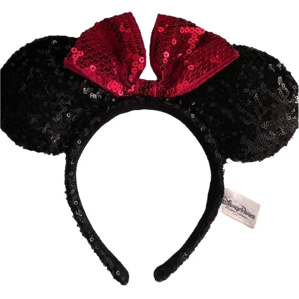 Disney Black and Red Sequin Minnie Mouse Ears